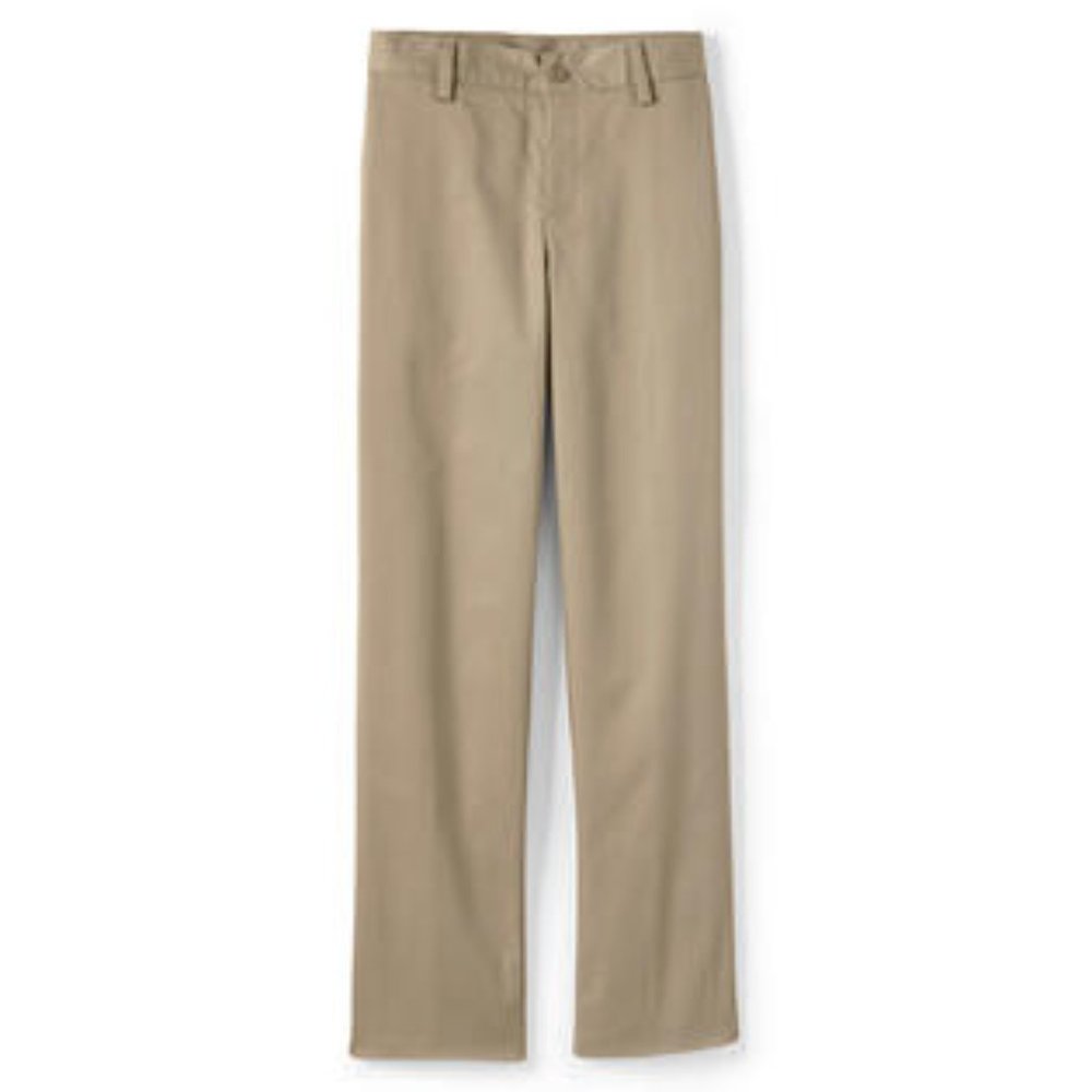 Lands' End Boys Chino School Uniform Khaki Pants, IK, NWT
